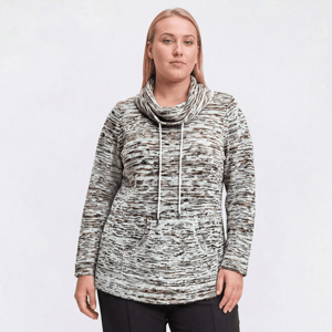 Plus Size Preswick & Moore(R) Space Dye Drawstring Sweater alternate view